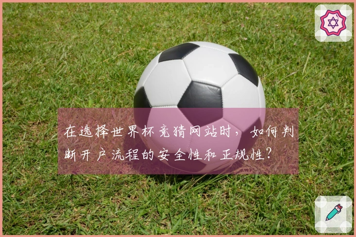 在选择世界杯竞猜网站时，如何判断开户流程的安全性和正规性？